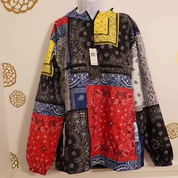 Bleeker & Mercer Other - (NWT) Bleeker & Mercer Bandana Print Windbreaker Hooded 3X (Big & Tall)